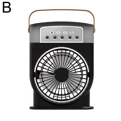Portable Fan Air Conditioners USB Electric Fan 3 In 1 Humidifier Air Cooler LED Night Light Adjustment For Home Office Fan New