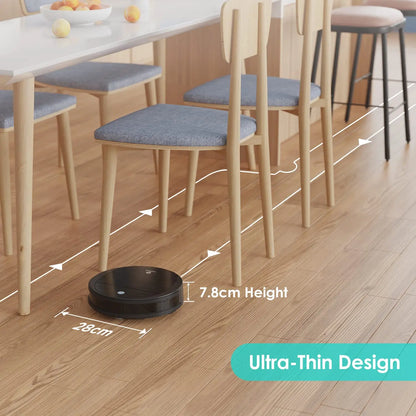 Lefant M213 Robot Vacuum Cleaner, 2200 Pa Strong Suction, Quiet Robotic Vacuum 7.8cm Thin 28cm DIA, Ideal for Pet Hair