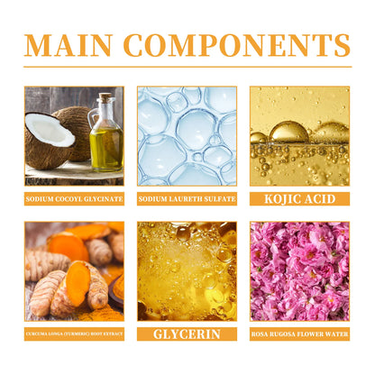Turmeric Skin Cleansing Oil Control Fade Acne Marks Brighten Foam Cleanse