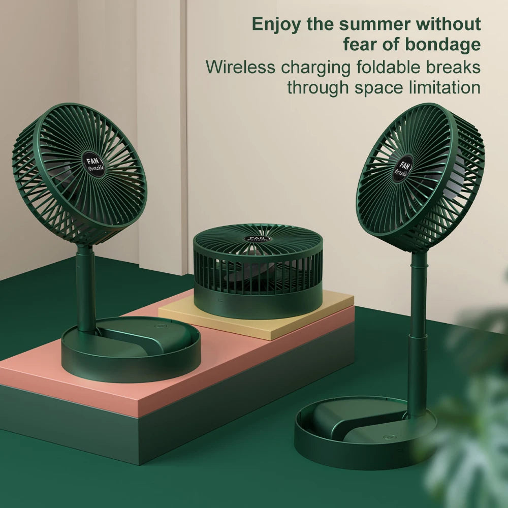 Telescopic fan folding portable Table Desk Fan USB Charging Multi-Function Dormitory Bed Office Desktop Folding Electric Fan