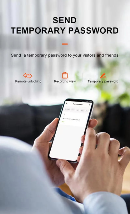 Support 8 Languages Fingerprint Lock Smart Door Lock For 150 Users Capacity Household  Tuya Intelligent Life APP Control
