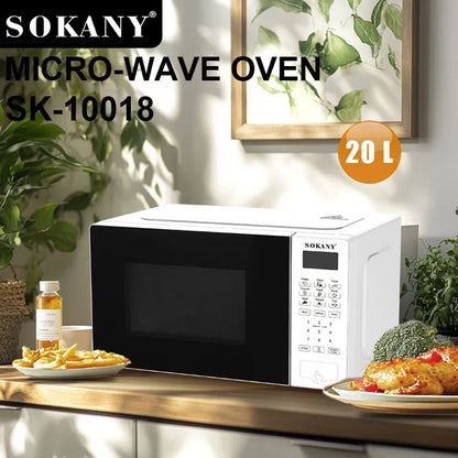 Electric Oven Microwave with A Capacity of 20 Liters, Touch Controls, Heating Leftovers Cooking Fast Food Defrosting Ingredients