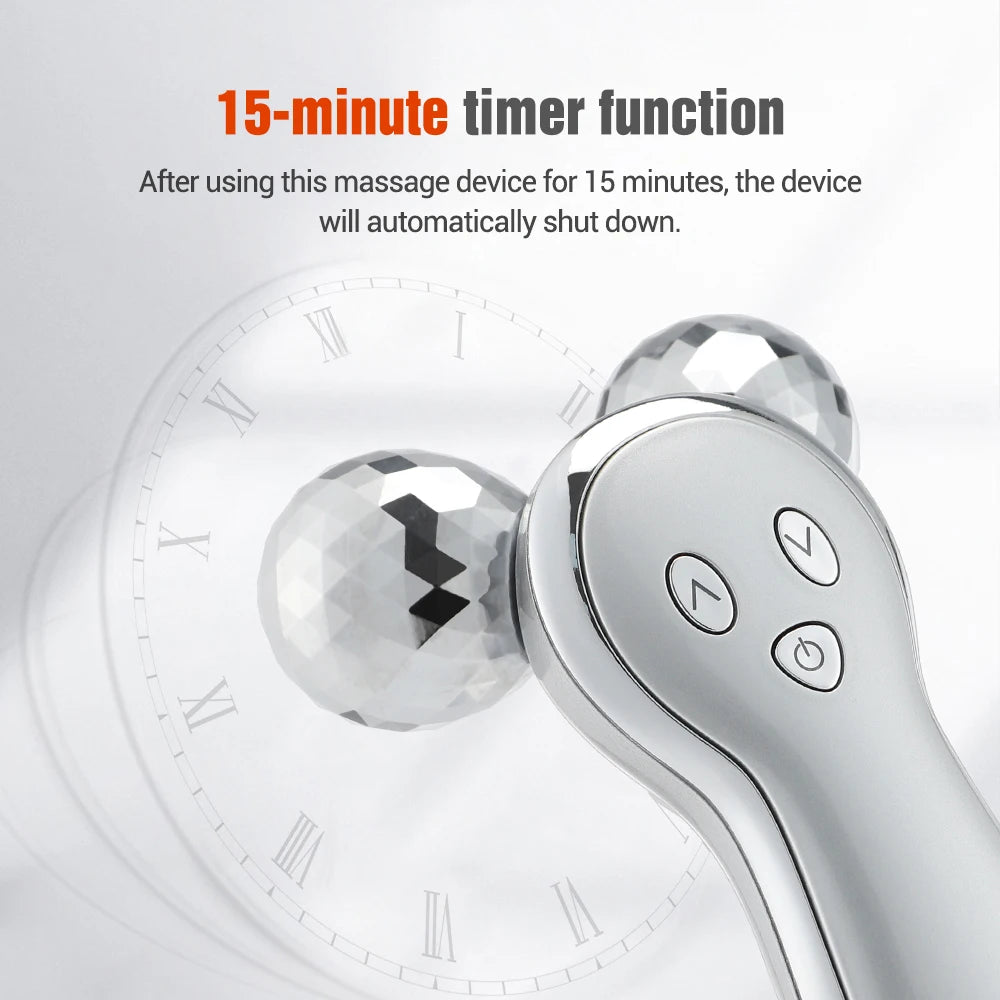 EMS Pulse Neck Face Massager Roller 4D Facial Lifting Machine