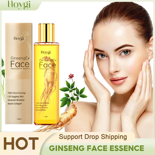 Gold Ginseng Face Essence Polypeptide Lightning Facial Serum for Skin Care 120ml