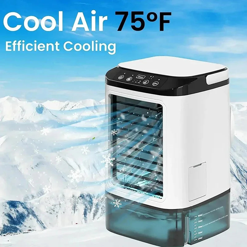 Xiaomi Mijia Portable Air Conditioner Fan Dual Spray Ultrasonic Atomization 3Speed Mute Air Cooler Night Light Electric Fan Home