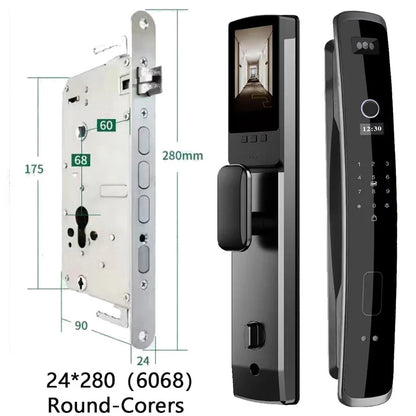 XSDTS 3D Biometric Security Face Camera Smart Door Lock Digital Password Electronic Key IC Card  APP Unlock Fingerprint Locks