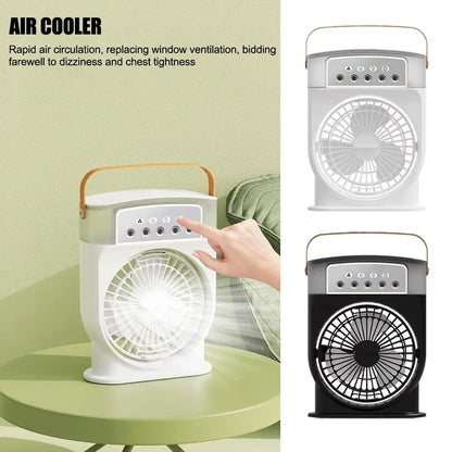Portable Fan Air Conditioners USB Electric Fan 3 In 1 Humidifier Air Cooler LED Night Light Adjustment For Home Office Fan New