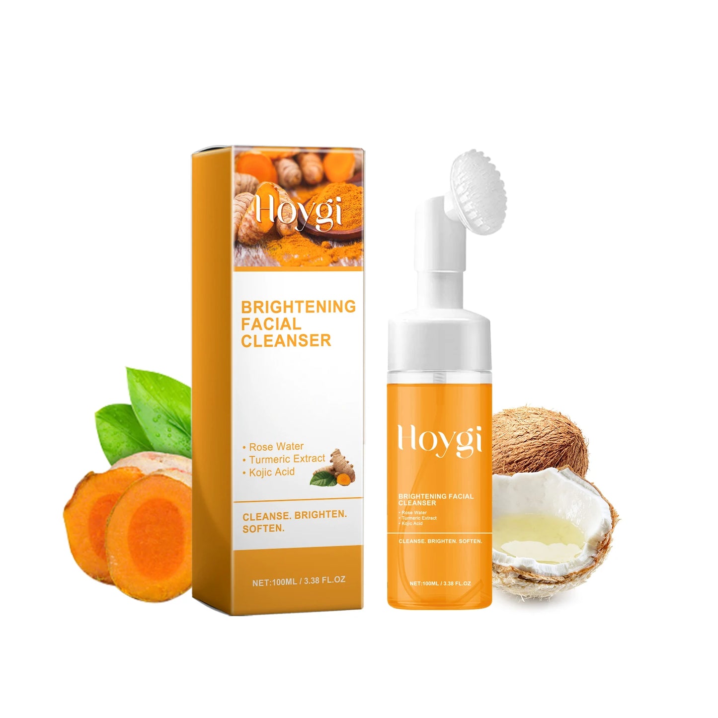 Turmeric Skin Cleansing Oil Control Fade Acne Marks Brighten Foam Cleanse