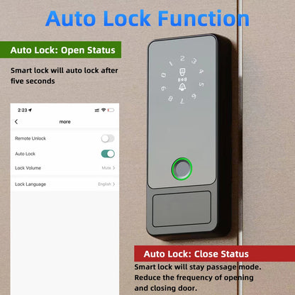 New RAYKUBE G18 Tuya Bluetooth Smart Glass Lock Fingerprint Electronic Digital Lock APP/IC Card/Password Unlock For Glass Door