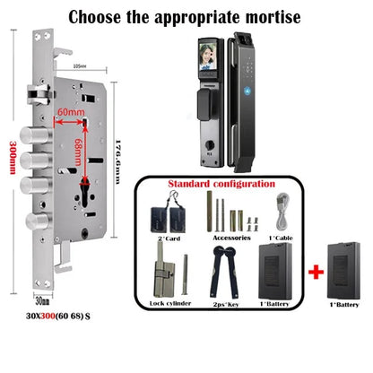 3D Face Recognition Door Lock Tuya App Can Video Intercom Unlock Digital Smart Lock Fingerprint Key Card Nfc Phone Unlock Lock