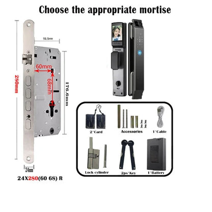 3D Face Recognition Door Lock Tuya App Can Video Intercom Unlock Digital Smart Lock Fingerprint Key Card Nfc Phone Unlock Lock