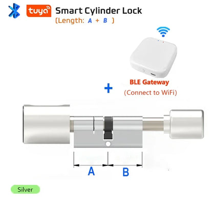 TUYA BLE Smart Home Door Lock DIY Cylinder Core Fingerprint APP Key IC Card Unlock Electronic Smart Lock Digital Keyless Replace