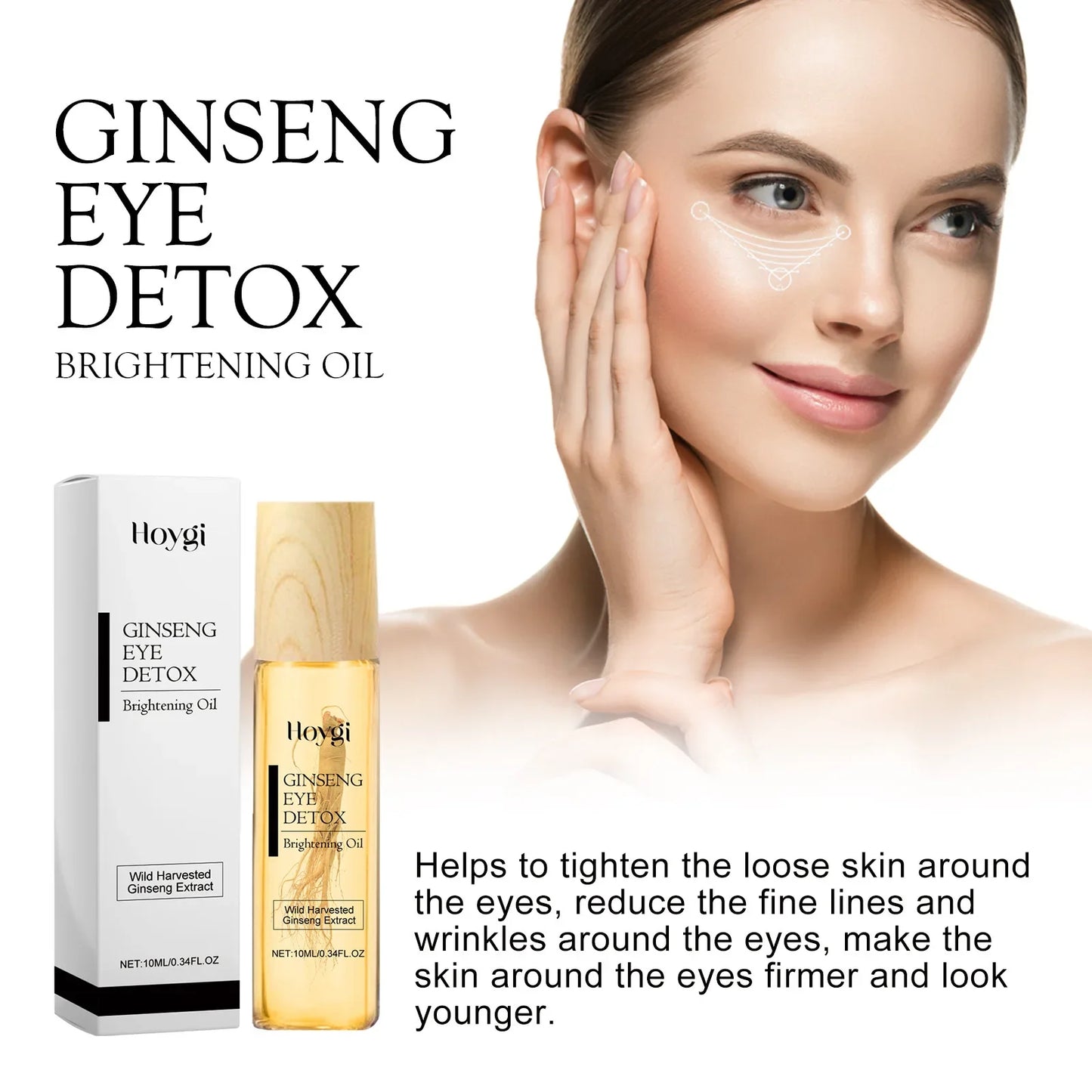 Gold Ginseng Face Essence Polypeptide Lightning Facial Serum for Skin Care 120ml