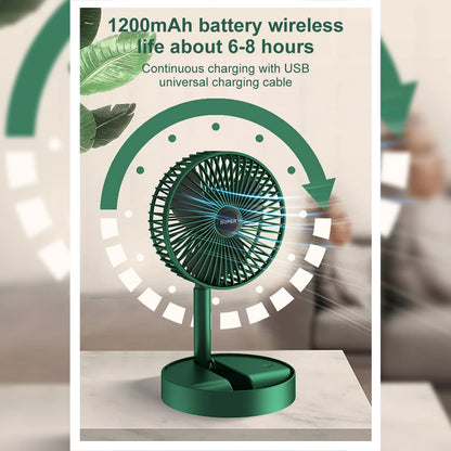 Telescopic fan folding portable Table Desk Fan USB Charging Multi-Function Dormitory Bed Office Desktop Folding Electric Fan