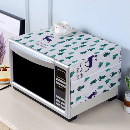 Linen Simple Fashionable Microwave Oven Dust Cover Towel Oven Dust Cover Cloth