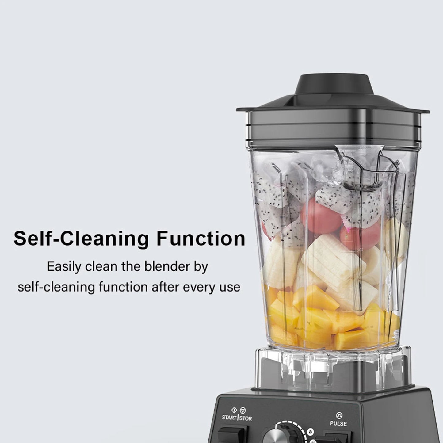 BioloMix Mini Pro 1800W High Power Smoothie Blender BPA Free 1.8L and 0.6L Dual Jar High Performance Kitchen Mixer Juicer