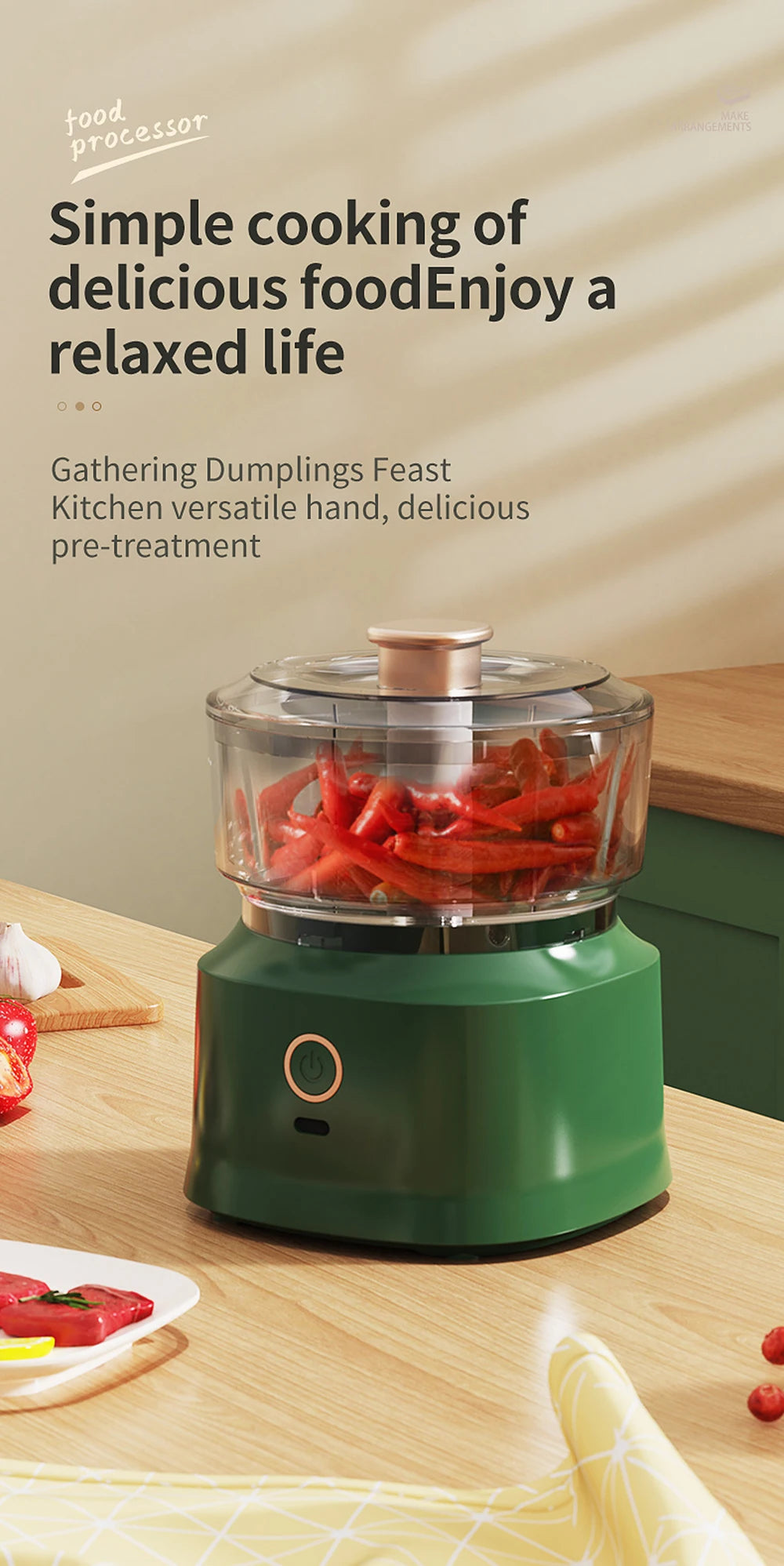 Multifunction Electric Garlic Beater 350ml Wirelessly Blender Comes with Complimentary Food Mixer Can Make Baby Supplement Food