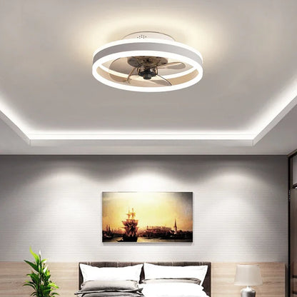 Modern LED Ceiling Fan Light Intelligent APP Remote Dimming 6-speed Fan Light Bedroom Living Room Dining Room Home Electric Fans
