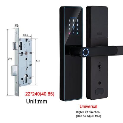 IP65 Waterproof WiFi-Enabled Digital Smart Lock for Front Door Security Smart Keyless Entry Door Lock with Handle