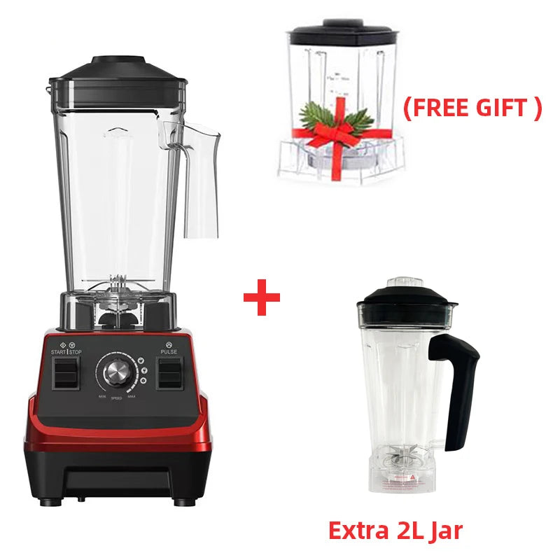 BioloMix Mini Pro 1800W High Power Smoothie Blender BPA Free 1.8L and 0.6L Dual Jar High Performance Kitchen Mixer Juicer