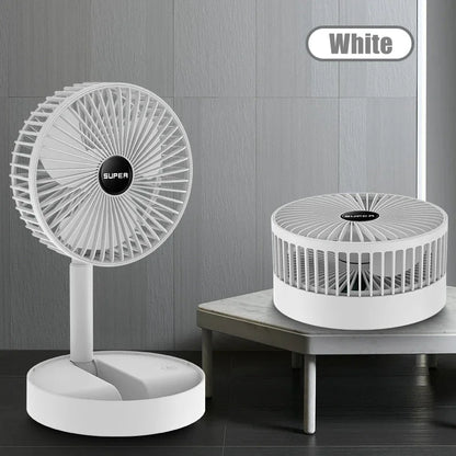Desktop USB Fan Folding Retractable USB Charging Fan Portable Mute Fan For Office Desktop Dormitory Home Mini Electric Fans