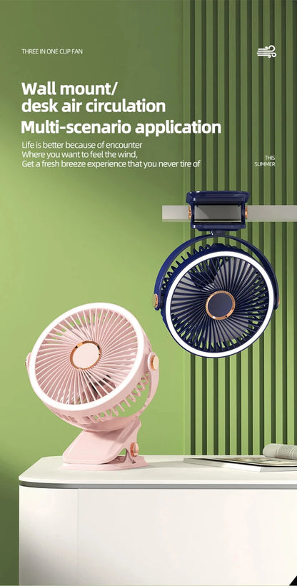 Xiaomi 8000mAh Camping Fan Rechargeable Portable Desktop Air Circulator Wireless Ceiling Electric Fan With LED Light Clip-on Fan