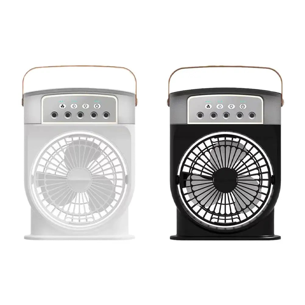 Portable Fan Air Conditioners USB Electric Fan 3 In 1 Humidifier Air Cooler LED Night Light Adjustment For Home Office Fan New