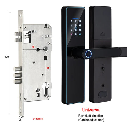 IP65 Waterproof WiFi-Enabled Digital Smart Lock for Front Door Security Smart Keyless Entry Door Lock with Handle