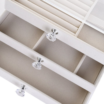 Three layer clear drawer earrings bracelet Jewelry storage box Earrings ring jewelry jewelry box