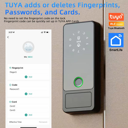 New RAYKUBE G18 Tuya Bluetooth Smart Glass Lock Fingerprint Electronic Digital Lock APP/IC Card/Password Unlock For Glass Door