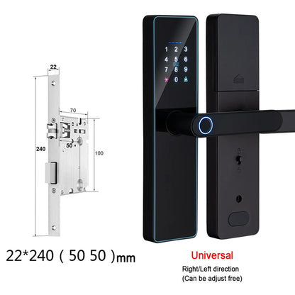 IP65 Waterproof WiFi-Enabled Digital Smart Lock for Front Door Security Smart Keyless Entry Door Lock with Handle