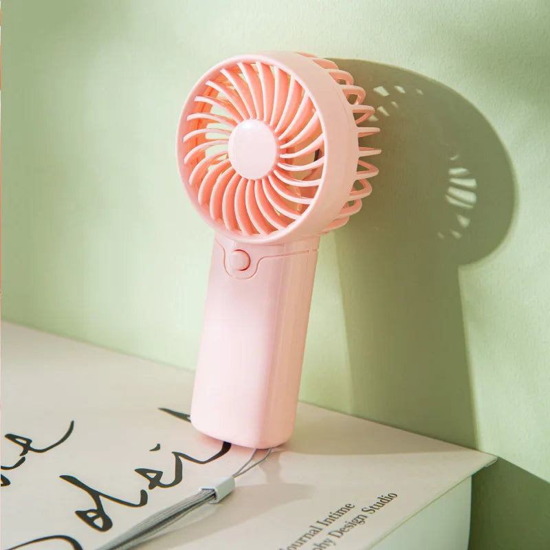 2024 Cute Mini Fan Portable Handheld Fan Lightweight Handy Fan Pocket Size Low Noise Small Electric Fan Student Gift Outdoor Fan