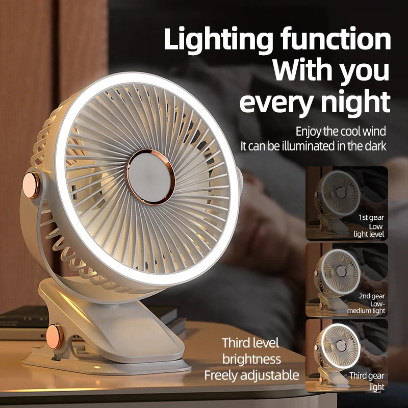 Xiaomi Youpin Camping Fan Rechargeable Desktop Portable Air Circulator Wireless Ceiling Electric Fan LED Light Clip-on Home Fan