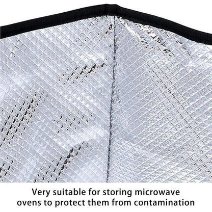 Portable Microwave Cover Cloth Black Polyester Oven Waterproof Dust Cover with Handle Grease Proofing Kitchen Gadgets Protector