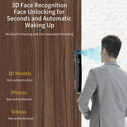 XSDTS 3D Biometric Security Face Camera Smart Door Lock Digital Password Electronic Key IC Card  APP Unlock Fingerprint Locks