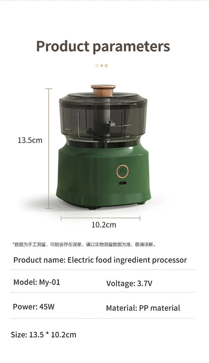 Multifunction Electric Garlic Beater 350ml Wirelessly Blender Comes with Complimentary Food Mixer Can Make Baby Supplement Food