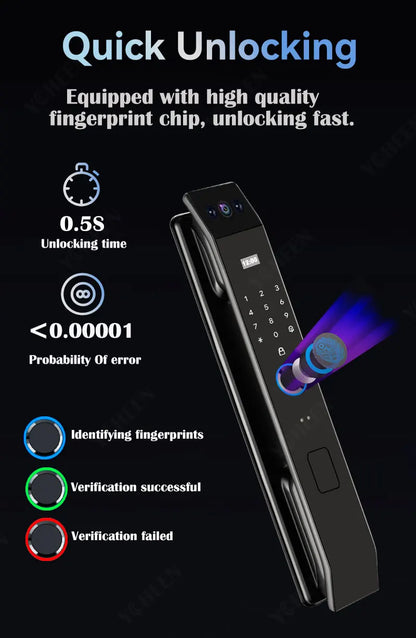 3D Face Recognition Door Lock Tuya App Can Video Intercom Unlock Digital Smart Lock Fingerprint Key Card Nfc Phone Unlock Lock