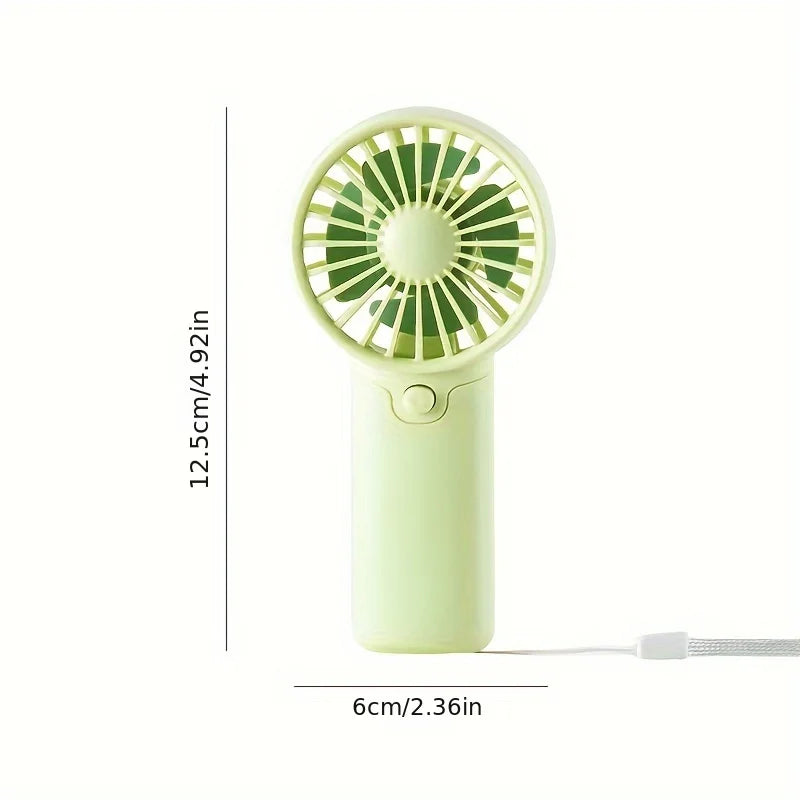 2024 Cute Mini Fan Portable Handheld Fan Lightweight Handy Fan Pocket Size Low Noise Small Electric Fan Student Gift Outdoor Fan