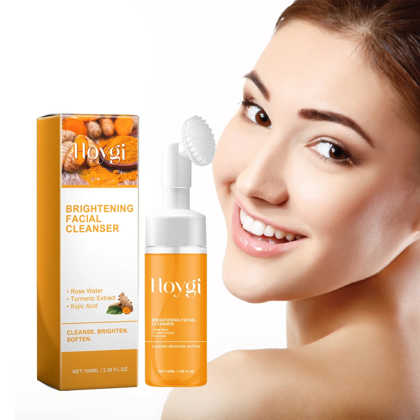 Turmeric Skin Cleansing Oil Control Fade Acne Marks Brighten Foam Cleanse