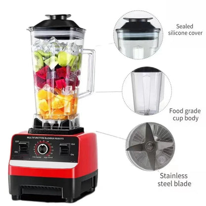 2000W Heavy Duty Commercial Blender Stationary Mixer Food Processor Ice Smoothies for Kitchen High Power Juicer Blender BPA Free