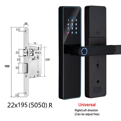 IP65 Waterproof WiFi-Enabled Digital Smart Lock for Front Door Security Smart Keyless Entry Door Lock with Handle