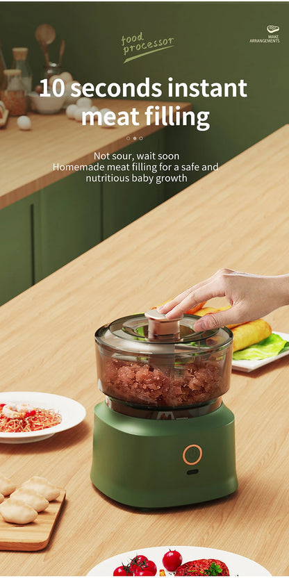 Multifunction Electric Garlic Beater 350ml Wirelessly Blender Comes with Complimentary Food Mixer Can Make Baby Supplement Food