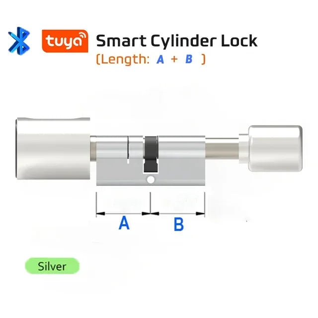 TUYA BLE Smart Home Door Lock DIY Cylinder Core Fingerprint APP Key IC Card Unlock Electronic Smart Lock Digital Keyless Replace