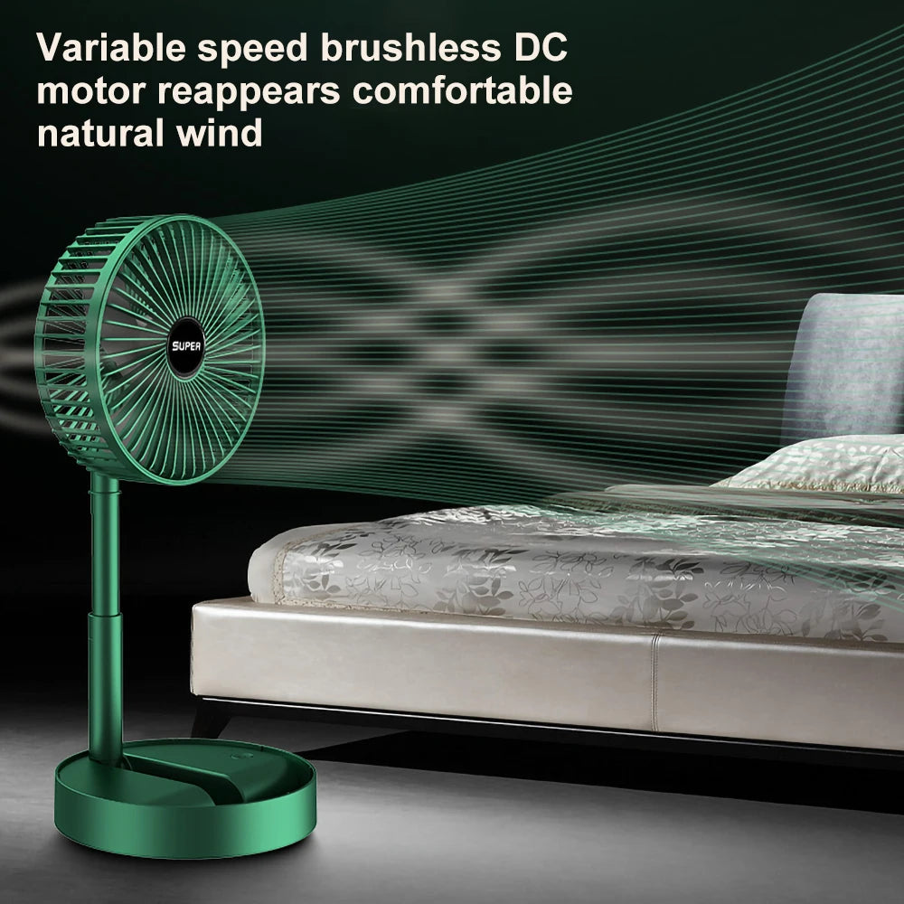 Telescopic fan folding portable Table Desk Fan USB Charging Multi-Function Dormitory Bed Office Desktop Folding Electric Fan