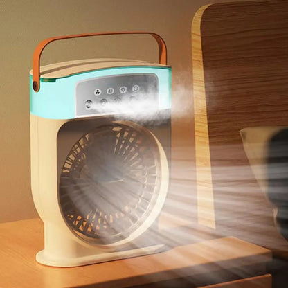 Portable Fan Air Conditioners USB Electric Fan 3 In 1 Humidifier Air Cooler LED Night Light Adjustment For Home Office Fan New