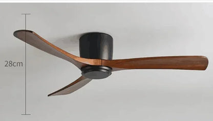 Low Floor Modern Ceiling Fans No Light 36 42 48 56 Inches DC Motor Reversible Blades Remote Control Led Fans Lamp With Lights
