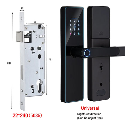 IP65 Waterproof WiFi-Enabled Digital Smart Lock for Front Door Security Smart Keyless Entry Door Lock with Handle