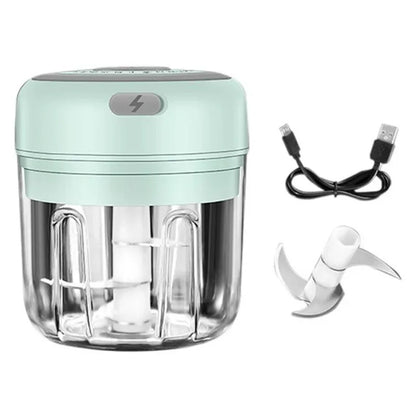 100/250mL Mini Electric Garlic Chopper Vegetable Chili Meat Ginger Masher Machine Sturdy Durable USB Charging Blenders Kitchen