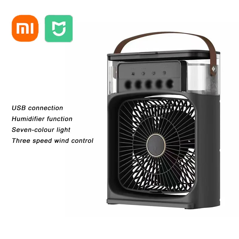 Xiaomi MIJIA 3 In 1 Air Humidifier Fan Portable Air Conditioners USB Electric Fan Air Cooler LED Night Light Water Mist Fun Home