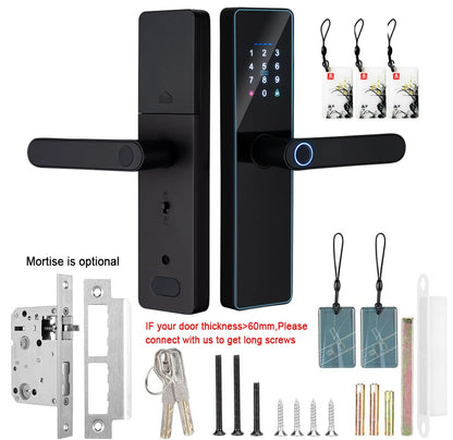 IP65 Waterproof WiFi-Enabled Digital Smart Lock for Front Door Security Smart Keyless Entry Door Lock with Handle